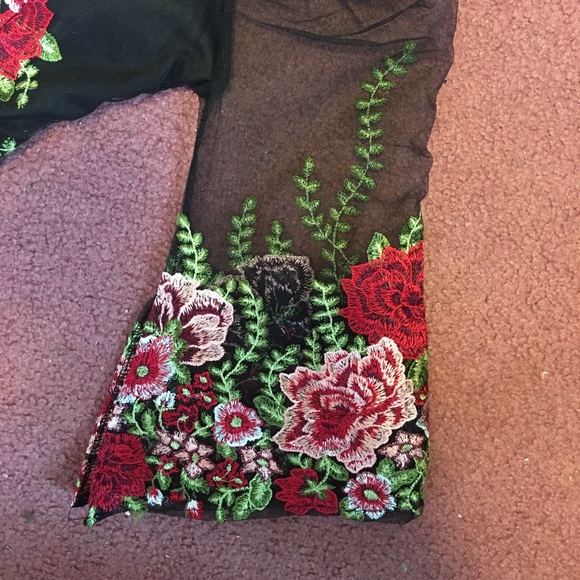 Soieblu Off-the-shoulder Embroidered Mini Dress - Picture 4 of 7